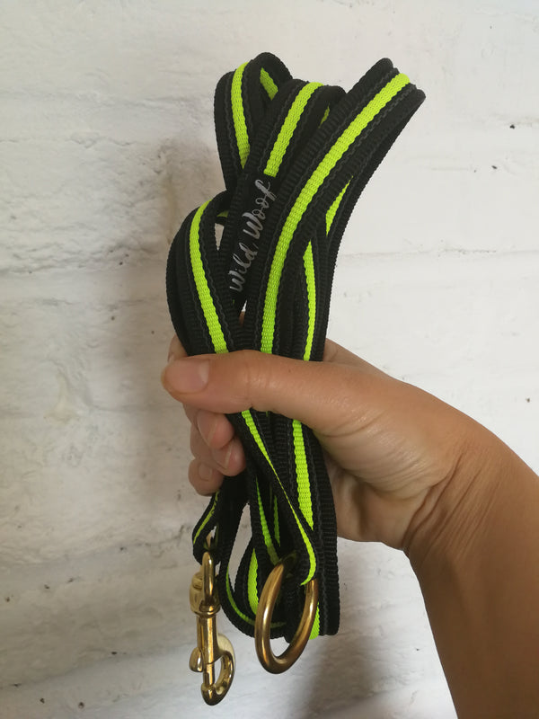 Rubberized training leash 2 cm