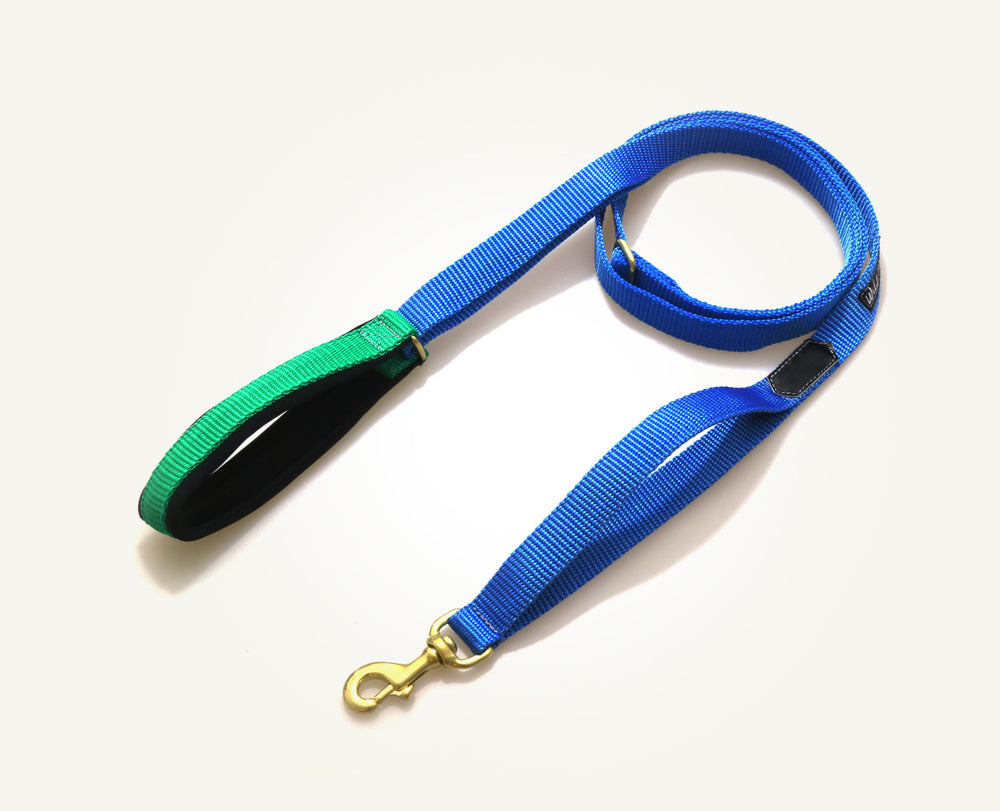 Adjustable leash with a handle and a 2.5 cm handle